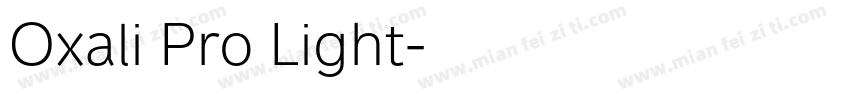 Oxali Pro Light字体转换